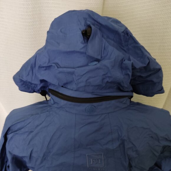 REI Elements E1 Hooded Blue Rain Jacket | Zipper | Vents | Waterproof | Medium - Picture 8 of 16
